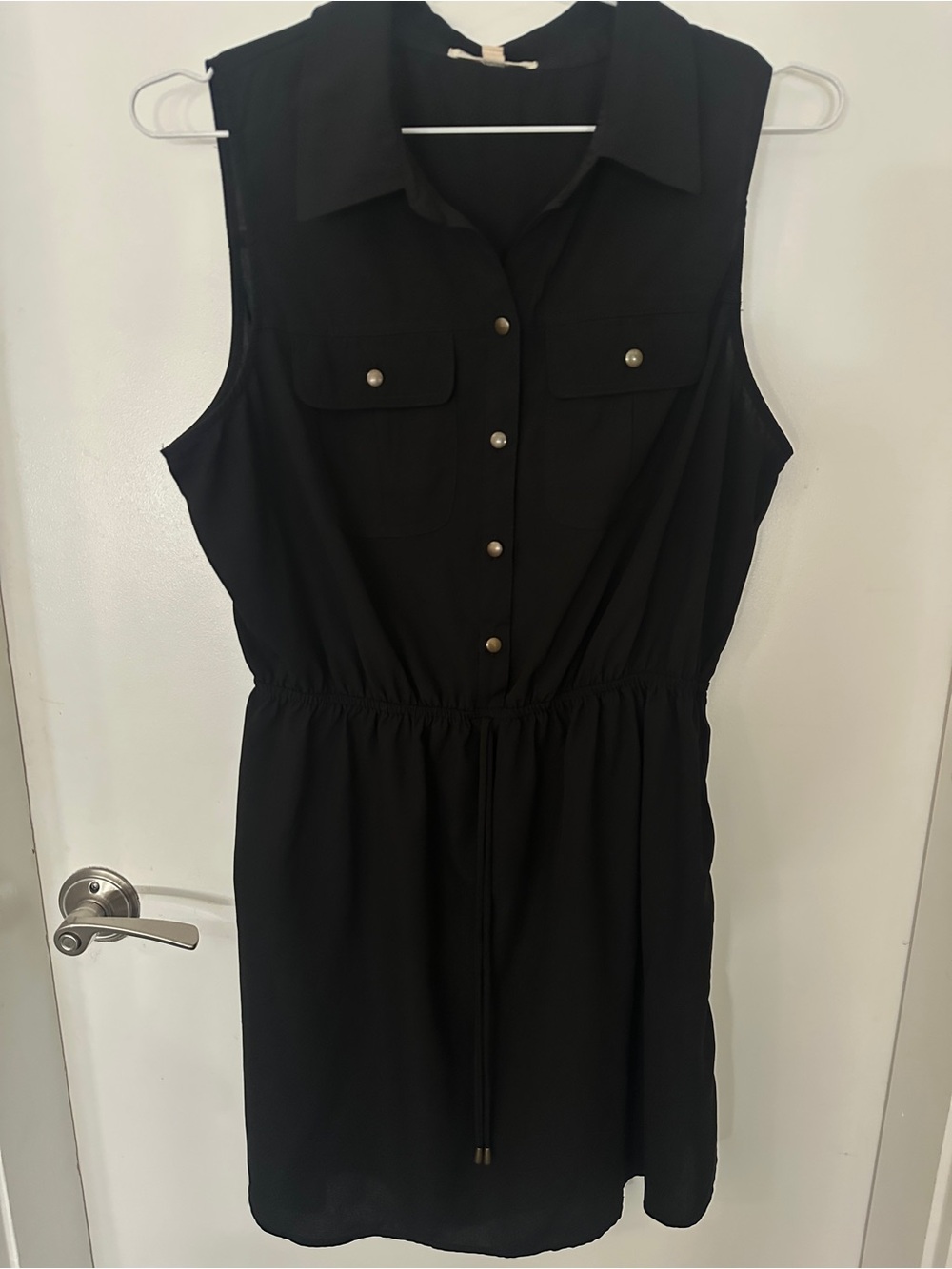BeBop Black Sleeveless Shirt Dress.  XL NWOT